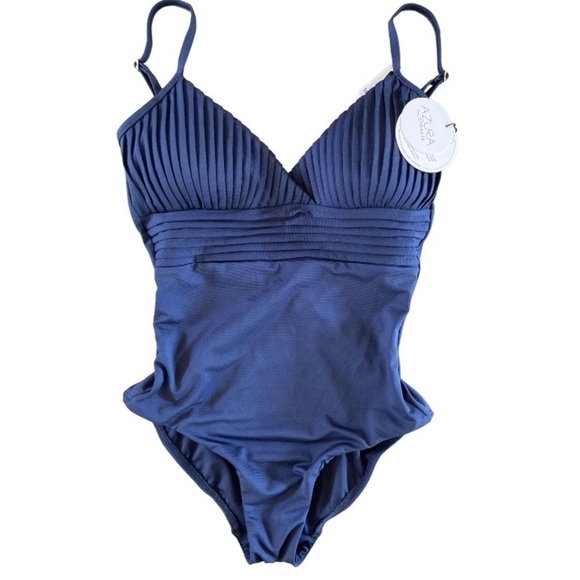 NWT Azura Australia pleated One Piece Swimsuit - Picture 3 of 8